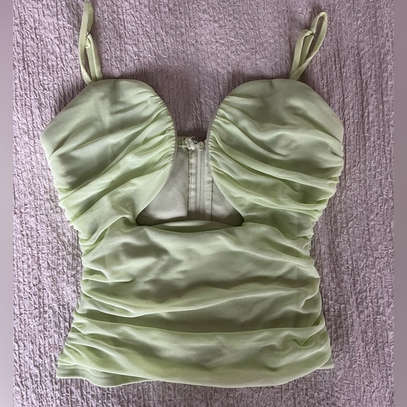 privy Tops - Privy Green Ruched Top